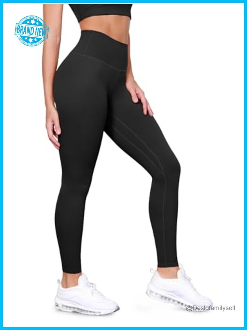 High Waist Compression Leggings, 28" Inseam, Workout Running Yoga Pants